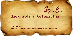 Szekretár Celesztina névjegykártya